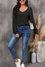 Load image into Gallery viewer, V-Neck Drop Shoulder Sweater
