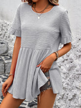 Load image into Gallery viewer, Round Neck Short Sleeve Blouse
