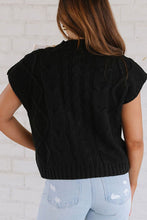 Load image into Gallery viewer, Lace-Up Mock Neck Short Sleeve Sweater
