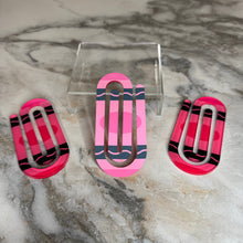 Load image into Gallery viewer, Jumbo Paperclip - Hot Pink Crayon
