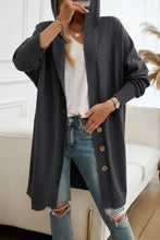 Load image into Gallery viewer, Button Up Long Sleeve Hooded Cardigan
