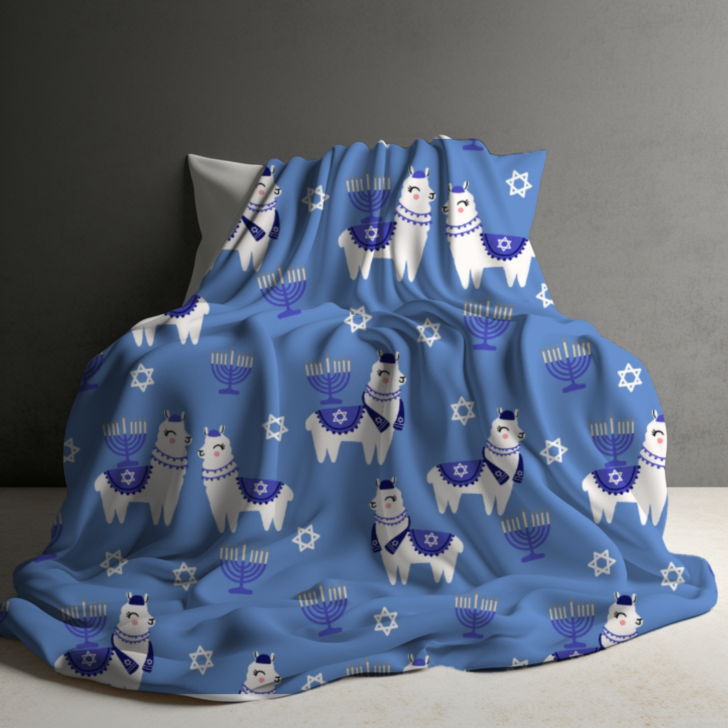 Blanket - Llama Hanukkah Holiday - PREORDER ENDS 10/10