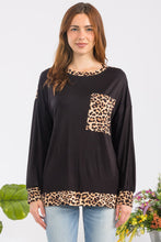 Load image into Gallery viewer, Celeste Full Size Leopard Round Neck Dropped Shoulder T-Shirt
