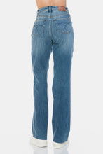 Load image into Gallery viewer, Judy Blue Full Size Tummy Control Cut Raw Hem Straight Jeans
