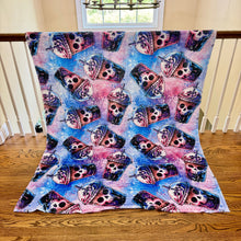 Load image into Gallery viewer, Blanket Halloween #19 - Skull Purple Blue Purple - PREORDER ends 7/25
