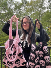 Load image into Gallery viewer, Tote Bag - Knit Sweater - Halloween Skull - PREORDER 8/18-8/21
