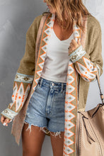 Load image into Gallery viewer, Geometric Open Front Long Sleeve Cardigan
