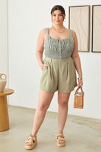 Load image into Gallery viewer, Zenobia Plus Size Half Elastic Waist Shorts with Pockets
