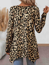Load image into Gallery viewer, Leopard Round Neck Long Sleeve T-Shirt
