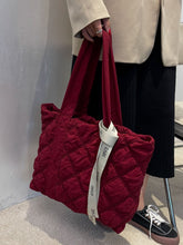 Load image into Gallery viewer, Quilted Nylon Large Tote Bag
