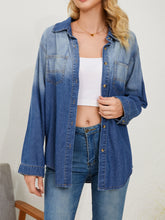 Load image into Gallery viewer, Button Up Long Sleeve Denim Jacket
