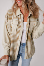 Load image into Gallery viewer, Houndstooth Button Up Long Sleeve Jacket
