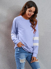 Load image into Gallery viewer, Full Size Striped Round Neck Long Sleeve T-Shirt
