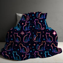 Load image into Gallery viewer, Blanket Halloween #28 - Neon Cats - PREORDER ends 7/25
