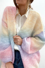 Load image into Gallery viewer, Gradient Open Front Drop Shoulder Cardigan
