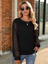 Load image into Gallery viewer, Full Size Round Neck Lace Long Sleeve T-Shirt Plus Size
