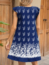 Load image into Gallery viewer, Ruffled Printed Cap Sleeve Mini Dress
