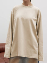 Load image into Gallery viewer, Round Neck Dropped Shoulder Long Sleeve T-Shirt
