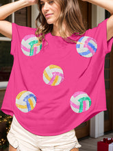 Load image into Gallery viewer, Sequin Round Neck Short Sleeve T-Shirt

