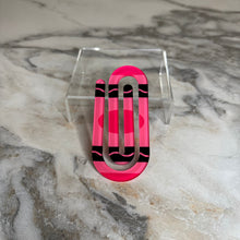 Load image into Gallery viewer, Jumbo Paperclip - Hot Pink Crayon
