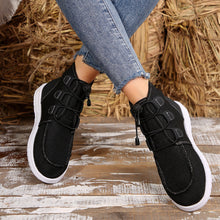 Load image into Gallery viewer, Lace-Up Round Toe Flat Sneakers
