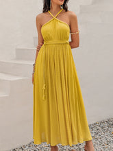 Load image into Gallery viewer, Swiss Dot Backless Sleeveless Maxi Dress

