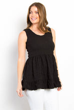 Load image into Gallery viewer, Be Stage Ruffled Sleeveless Babydoll Top
