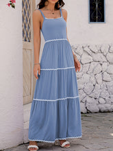 Load image into Gallery viewer, Tiered Square Neck Maxi Cami Dress
