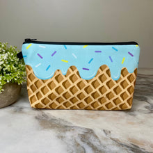 Load image into Gallery viewer, Pouch - Ice Cream Cone Blue
