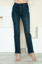 Load image into Gallery viewer, Judy Blue Full Size Button Fly Hem Destroy Straight Jeans
