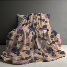 Load image into Gallery viewer, Blanket - Halloween - Cat Witch - PREORDER 7/29-8/1
