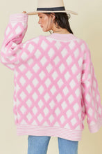 Load image into Gallery viewer, Geometric Open Front Long Sleeve Cardigan
