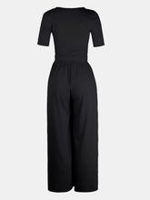 Load image into Gallery viewer, Scoop Neck Short Sleeve Jumpsuit
