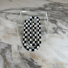 Load image into Gallery viewer, Jumbo Paperclip - Black White Checker

