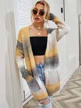 Load image into Gallery viewer, Angel Wings Full Size Pocketed Open Front Gradient Cardigan
