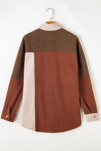 Load image into Gallery viewer, Color Block Long Sleeve Shacket
