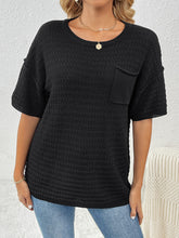 Load image into Gallery viewer, Round Neck Half Sleeve Knit Top
