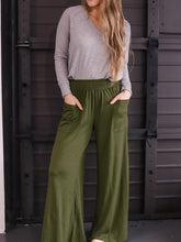 Load image into Gallery viewer, Pocketed Elastic Waist Wide Leg Pants
