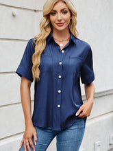 Load image into Gallery viewer, Collared Neck Short Sleeve Shirt
