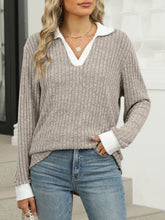 Load image into Gallery viewer, Johnny Collar Long Sleeve T-Shirt
