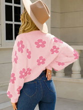 Load image into Gallery viewer, Angel Wings Flower Open Front Long Sleeve Cardigan
