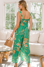 Load image into Gallery viewer, ODDI Full Size Floral Sleeveless Wide Leg Jumpsuit
