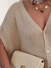 Load image into Gallery viewer, V-Neck Button Up Short Sleeve Cardigan
