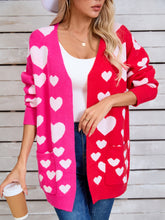 Load image into Gallery viewer, Angel Wings Heart Open Front Long Sleeve Cardigan
