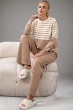 Load image into Gallery viewer, Basic Bae Striped Round Neck Long Sleeve Top and Pants Sweater Set
