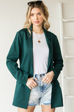 Load image into Gallery viewer, First Love Full Size Open Front Long Sleeve Blazer with Pockets
