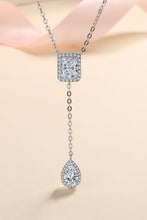 Load image into Gallery viewer, 3 Carat 925 Sterling Silver Double Drop Pendant Necklace
