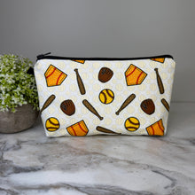 Load image into Gallery viewer, Pouch - Softball on White

