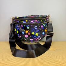 Load image into Gallery viewer, The Roni Nylon Crossbody - Halloween Fall Skull Check Floral Star
