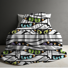 Load image into Gallery viewer, Blanket - Halloween - Mummy Spooky Eyes - PREORDER 7/29-8/1
